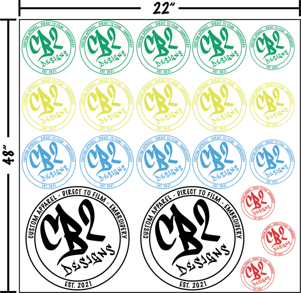 CB2 Designs DTF Gang Sheet 22x48